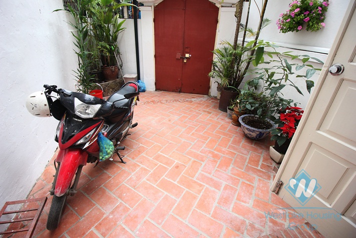 Elegant house with 3 bedroom, front yard and terrace for rent in Ba Dinh, Hanoi